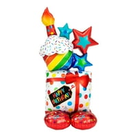 Halmozott Születésnapi Ikonok Mylar Léggömb-Party Dekoráció-Darab