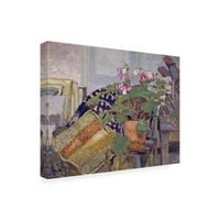 Védjegy képzőművészet 'virágcserép' vászon művészet Edouard Vuillard