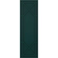 Ekena Millwork 18 W 69 H True Fit PVC Bungalow rögzített redőnyök, termikus zöld
