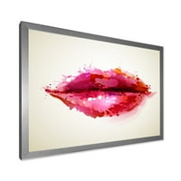 Designart 'Red Girl ajkak, amelyeket az absztrakt blotok alkotnak.