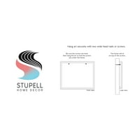 Stupell Industries téli Noel érzelme Pinecone koszorú kék kockás grafikus művészet fekete keretes művészet nyomtatott