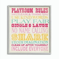 A Stepell Playroom By Kids Room a Stephanie Workman Marrott Pinks sárga és kék keretes fali művészetben.