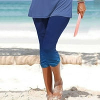 GaThRRgYP Capri nadrág Női Clearance, női nyári alkalmi húzózsinór nyomtatott vágott nadrág
