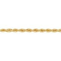 Brilliance finom ékszerek ezüst 10K sárga arany kötél nyaklánc, 24