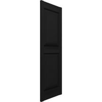Ekena Millwork 3 4 W 40 H élettartamú vinil, farokrapade két egyenlő panel, emelt panel redőnyök, w redőny-loks, fekete