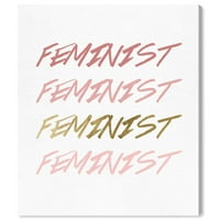 A Wynwood Studio tipográfia és idézi a fali művészet vászon nyomtatványok „feminista arany” felhatalmazott nők idézetei