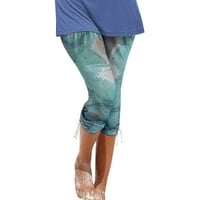 Mrat Női nadrág alkalmi divatos Lounge Capris női nyári alkalmi húzózsinór nyomtatott vágott nadrág Női nadrág alkalmi