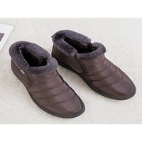Női Hó Csizma Plüss Bélelt Téli Boot Comfort Meleg Zsákmányt Csúszásmentes Walking Shoes Női Boka Bootie Fau Alkalmi
