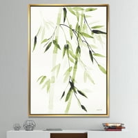 Designart 'Simplist bambusz levelek II' Lake House keretes vászon