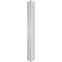 Ekena Millwork 10 W 9'H kézműves klasszikus négyzet alakú nem társított gipszfesték oszlop w toszkán tőke és toszkán