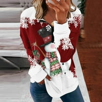 Női pulóverek divatos karácsonyi őszi divat plusz méretű alkalmi Crewneck csíkos ing Hosszú ujjú laza pulóver kényelmes