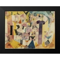 Klee, Paul Black Modern Keretes Múzeum Művészeti Nyomtatás Címmel-Stílusos Romok