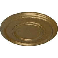 Ekena Millwork 3 8 OD 1 8 P A szövetségi kötött nagy mennyezeti medál, kézzel festett halvány arany