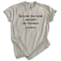 Talk Low Talk Slow And Don ' t Say Too Much ing, Unise Női Férfi Ing, The Duke ing, férfias ing, világos Selyemszürke,
