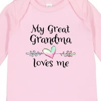 Inktastic nagymamám szeret engem-szív nagy unoka ajándék kisfiú vagy kislány hosszú ujjú body