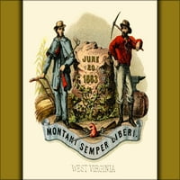 24 x36 Galéria poszter, Nyugat-Virginia állam címere