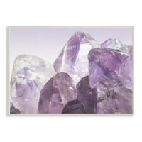 A Stupell Lakberendezési gyűjtemény Ametiszt kristály hegyek közelről fénykép II Túlméretezett fal plakett Art, 12.