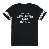 Köztársaság 535-259-BLK-Alaszkai Egyetem Anchorage ingatlan póló, fekete - fehér-2XL