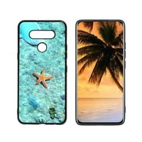 Kompatibilis az LG K telefon tokkal, tengeri csillag-hal tok szilikon védő Tini Lány Fiú tokhoz az LG K51-hez