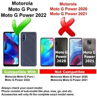 VIBECover vékony tok kompatibilis a Motorola Moto G Pure, Moto G Power, TOTAL Guard FLE Tpu fedél, haditengerészet