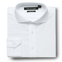 Férfi ruha ingek rendszeresen illeszkednek a hosszú ujjú utazás könnyű gondozású pamut fehér ruhás ing a férfiak számára