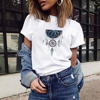 RoyalloveWomen virág Dreamcatcher póló blúz nyári Streetwear Topsshirts női
