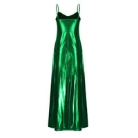 Uorcsa elegáns Ujjatlan Backless nyári Party Sling szilárd divat ruhák a nők Zöld