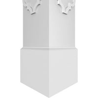 Ekena Millwork 10 W 10'H kézműves klasszikus négyzet alakú nem társított nagy Marrakesh Fretwork oszlop W Standard