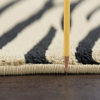 Átmeneti terület szőnyeg állat bézs, fekete beltéri kerek könnyen tisztítható