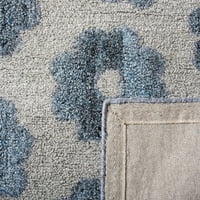 Absztrakt koriander absztrakt virágterület szőnyeg, szürke kék, 6 '9'