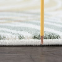 Kortárs terület szőnyeg absztrakt elefántcsont, bézs beltéri kerek könnyen tisztítható