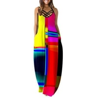 Női Maxi ruha nyári alkalmi Sundress ujjatlan hosszú ruhák Hawaii Beach Maxi ruha