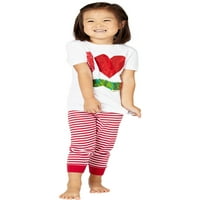 Eric Carle gyerekek éhes Caterpillar szerelem Pamut kisgyermek póló, fehér, 5T