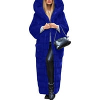 Téli Őszi Női Kabát Kabátok Plus Size-Fur' Gilet Hosszú Ujjú Derék Testmelegítő Szőrös Kapucnis Felsőruházat Alkalmi