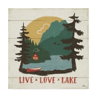 Védjegy képzőművészet 'Vintage Lake VII' vászon művészet Janelle Penner