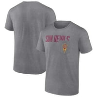 Férfi fanatikusok márkás Heathered szürke Arizona State Sun Devils póló