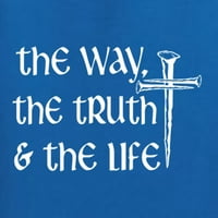 Vad Bobby az út, az igazság & az élet inspiráló keresztény férfiak grafikus póló, királyi, 5X-nagy