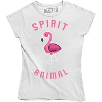 Női Flamingo Spirit Animal Vicces Rózsaszín Madár Női Pólóhoz