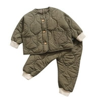 Fiú ruházat gyerekek kisgyermek baba fiúk tavaszi kabát készlet Patchwork Hosszú ujjú kabát meleg felsőruházat egyszínű