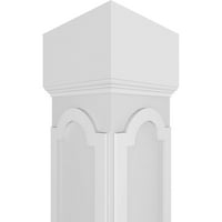 Ekena Millwork 12 W 9'H kézműves klasszikus négyzet alakú nem társított Paretwork oszlop W Mission Capital & Mission