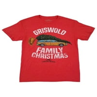 Nemzeti Lampoons Karácsonyi vakáció férfi piros Heather Griswold családi póló XL