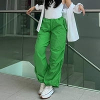 xinqinghao bő sweatpants női női molett méretű lekötve egyenes rakomány nadrág egyenes széles láb laza alkalmi nadrág