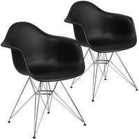 Flash bútorok Alonza sorozat fekete műanyag szék króm alap