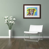 Védjegy Képzőművészet „festett gödör” vászon művészete, Dean Russo, fehér matt, fa keret